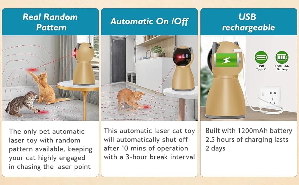 Interactive Cat Laser Toy Automatic for Indoor Cats — product details