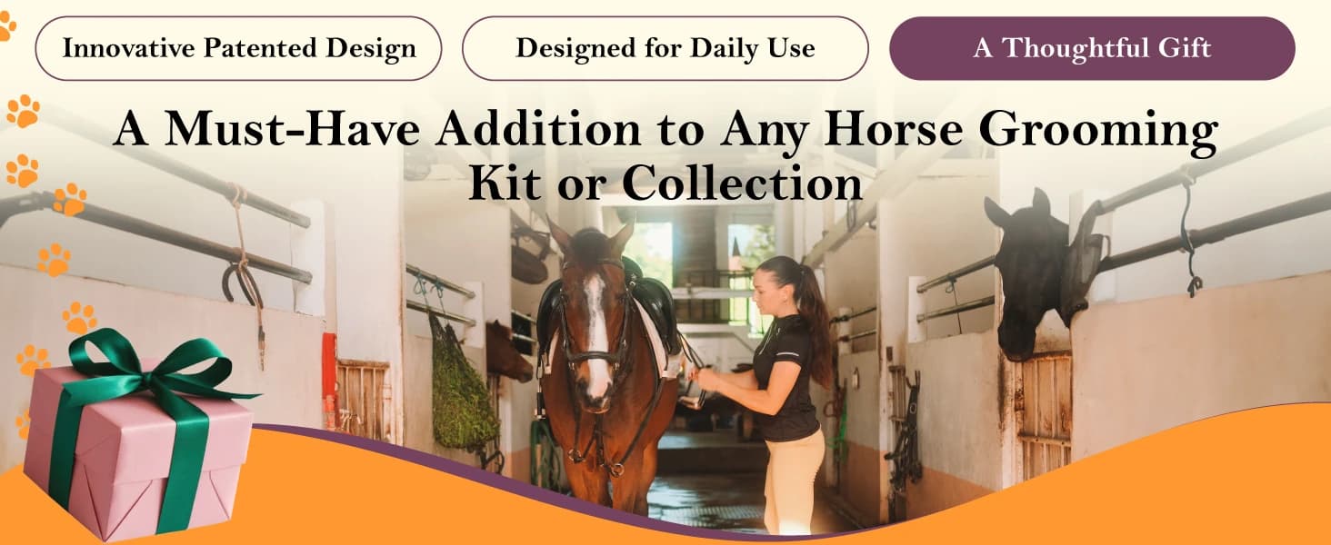 10 Inch Horse Brush – Horse Shedding Blade Made in USA - Removes Loose Hair and Undercoat - Deshedding Tool for — product details