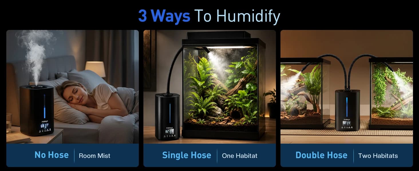 1.32 Gal / 5L Reptile Fogger Humidifier with Dual Hose — product details