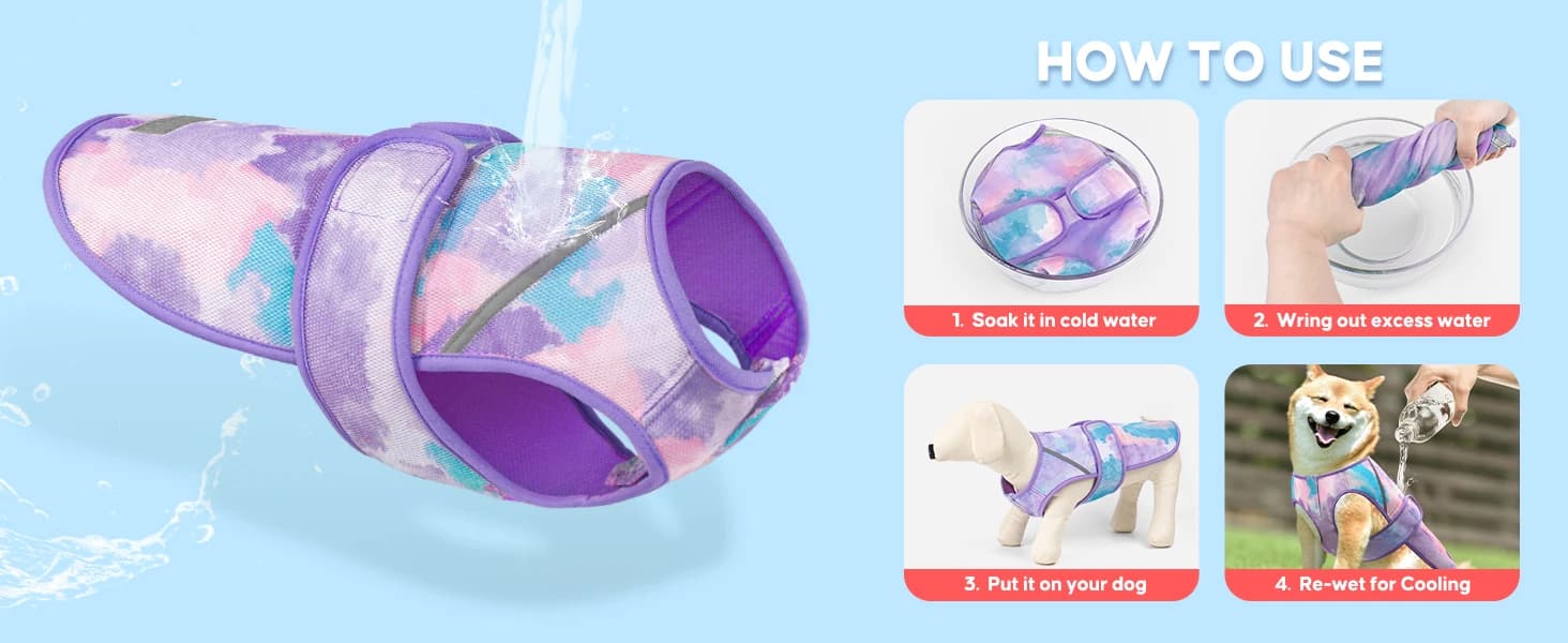 Dog Cooling Vest Evaporative Dog Cooler Jacket for Summer Outdoor — product details
