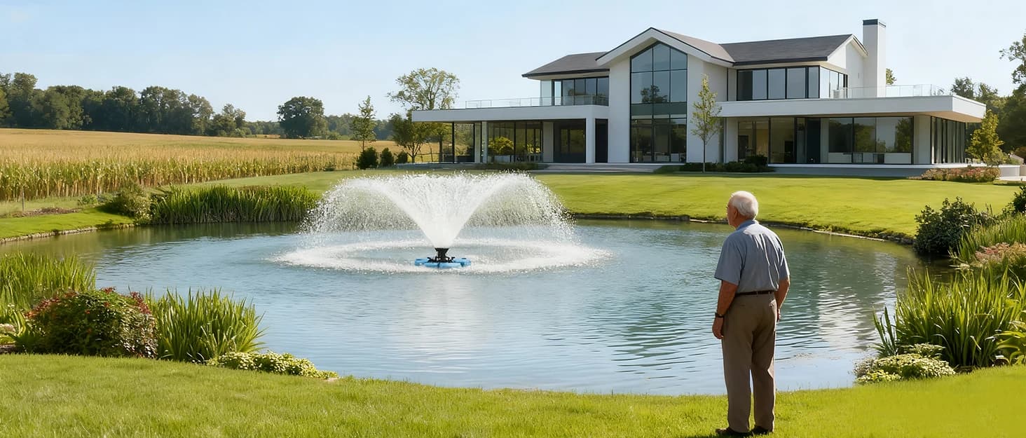 Pond Fountain Aerator — 1HP 110V 15000 GPH Fountain Pump — collection imagery