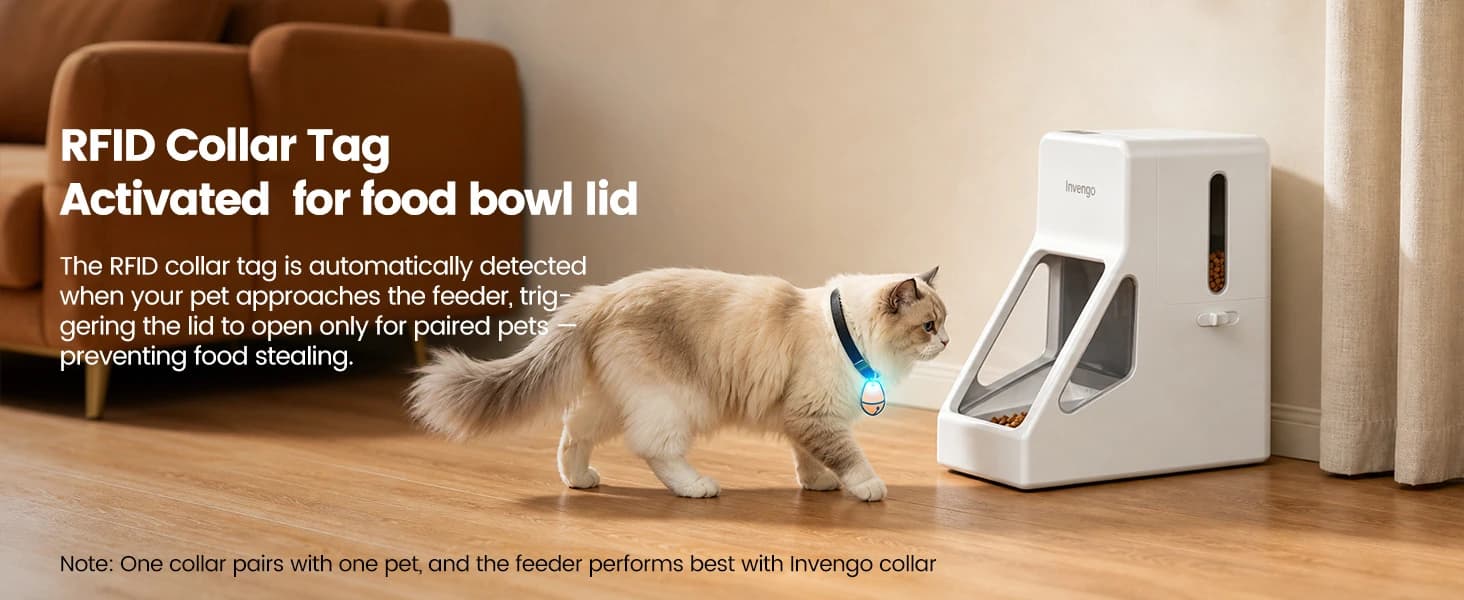 RFID Automatic Cat Feeder — Microchip and RFID Tag Compatible — product details