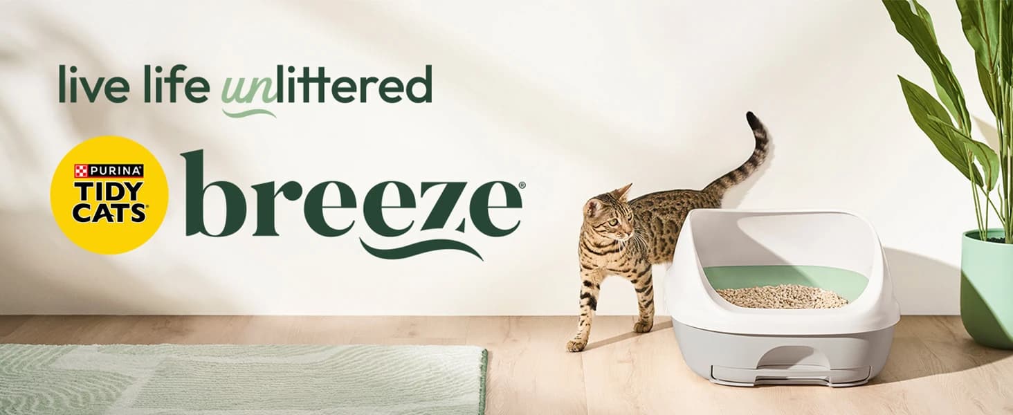 Breeze Cat Litter Box System Kit with Pellets and Pads — product details