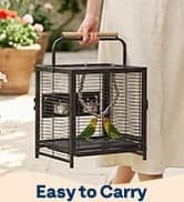 19 Inch Wrought Iron Travel Bird Cage for Cockatiel Parakeets — collection imagery