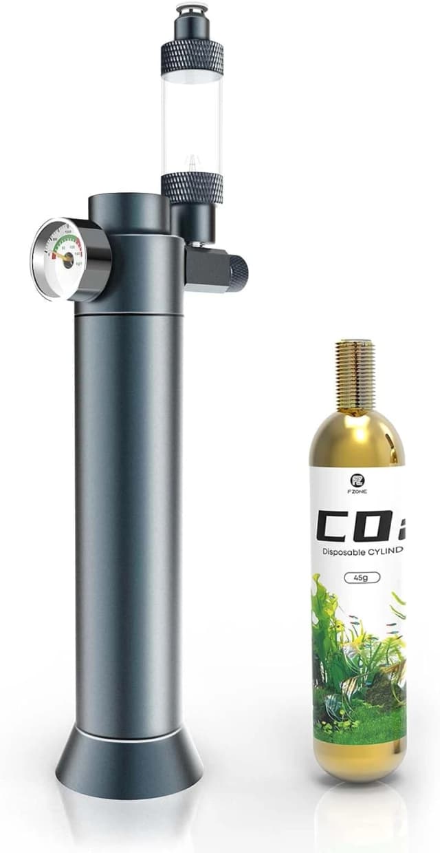Desktop Aquarium CO2 System,45g CO2 Cartridge,5/8" & 3/8" Compatible