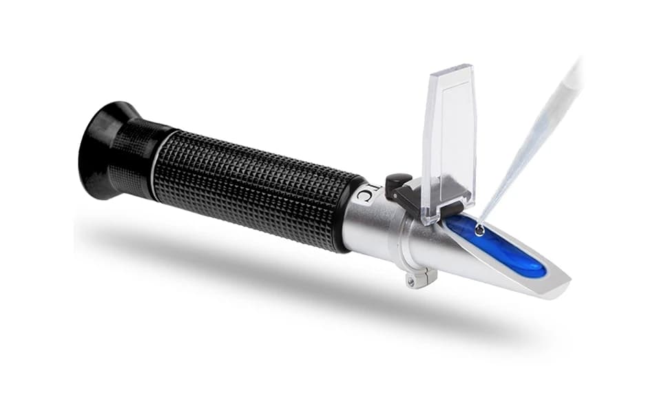 Salinity Refractometer for Seawater and Marine Fishkeeping Aquarium 0-100 PPT with Automatic Temperature — Salinity refractometer — 0~100 PPT