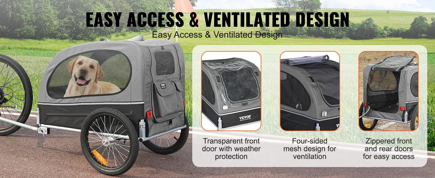 Dog Bike Trailer — Supports up to 88 lbs — product details