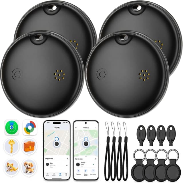 2026 Air Tags 4 Pack Tracker Tag for Android and iOS - Bluetooth Tracker with IP68 Waterproof