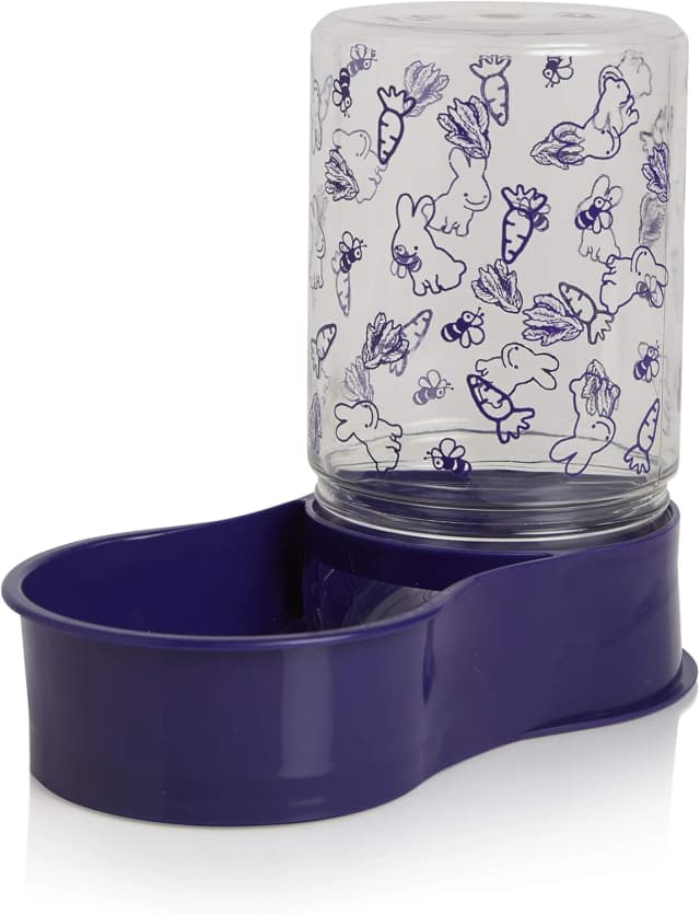 Reversible Waterer/Feeder for Rabbits and Other Small Animals. (Pack of 1),Purple