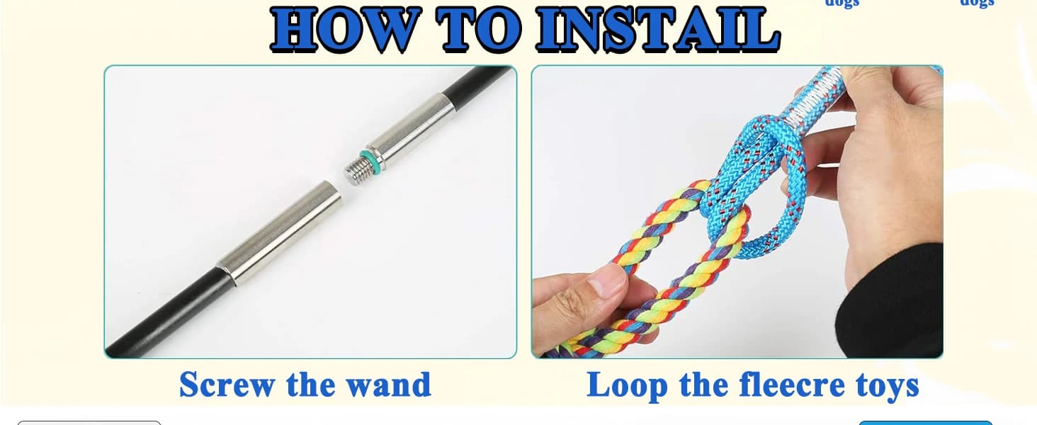 Flirt Pole for Dogs — Interactive Pole for Small — product details