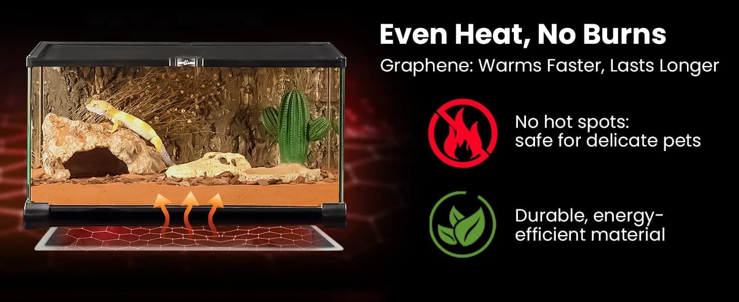 Reptile Terrarium Heat Pad with LCD Digital Aquarium Thermometer — product details