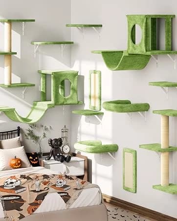 Cat Wall Shelves — 6 Pcs Luxury Wall-Mounted Cat Climber Set — collection imagery