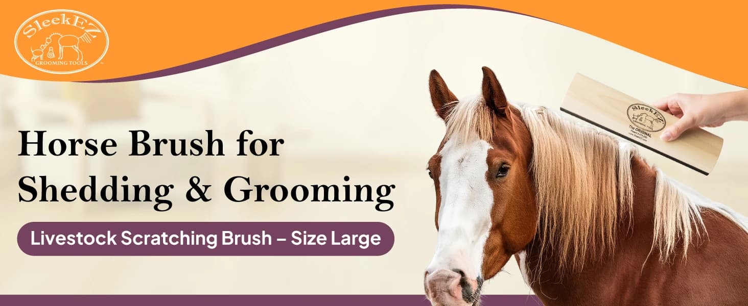 10 Inch Horse Brush – Horse Shedding Blade Made in USA - Removes Loose Hair and Undercoat - Deshedding Tool for — product details