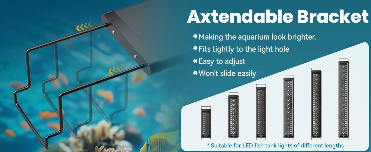 2 Pcs Aquarium Light Riser for Rimmed/Rimless Tanks (Width 3 inch) — product details