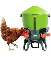 Insulated Chicken Waterer, 3 Gallon | Automatic Poultry Water Dispenser with 5 Cups and Nipples Included | — collection imagery