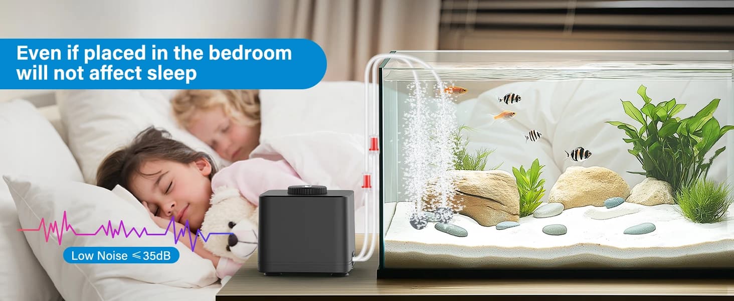 Aquarium Air Pump — Quiet Adjustable Fish Tank Air Pump — collection imagery