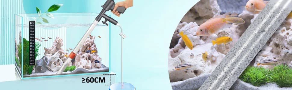 Aquarium Gravel Cleaner Vacuum Fish Tank Cleaner Tools Kit — collection imagery