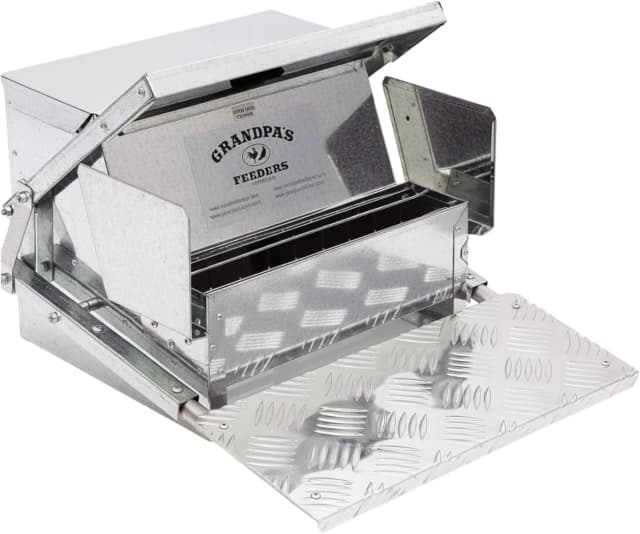 Grandpas Feeders Automatic Chicken Feeder - 20 lbs No Waste Poultry Feeder