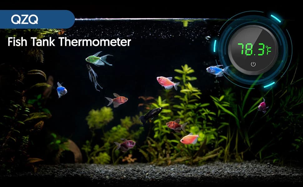 Fish Tank Thermometer Aquarium Thermometer Wireless Touch Stick Digital Aquarium Thermometer LED Display ±1°F — product details