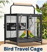 19 Inch Wrought Iron Travel Bird Cage for Cockatiel Parakeets — collection imagery