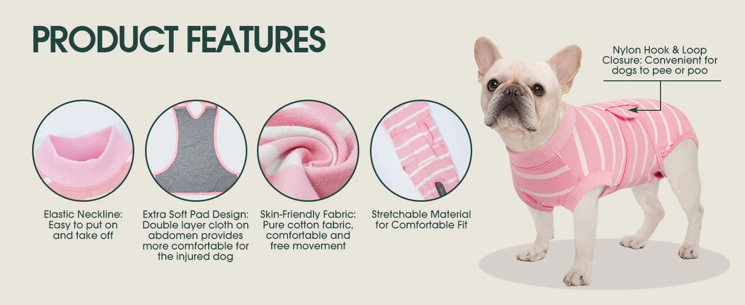 Dog Surgery Recovery Suit — Surgical Suit for Dogs Male Female — product details