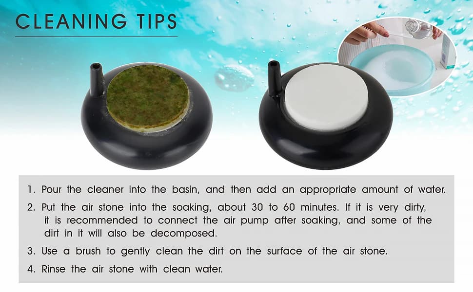 Mini Aquarium Air Stone, Small Bubble Stone Fish Tank Oxygen Stone Ultra Silent Deep Dissolving Oxygen Diffuser — product details