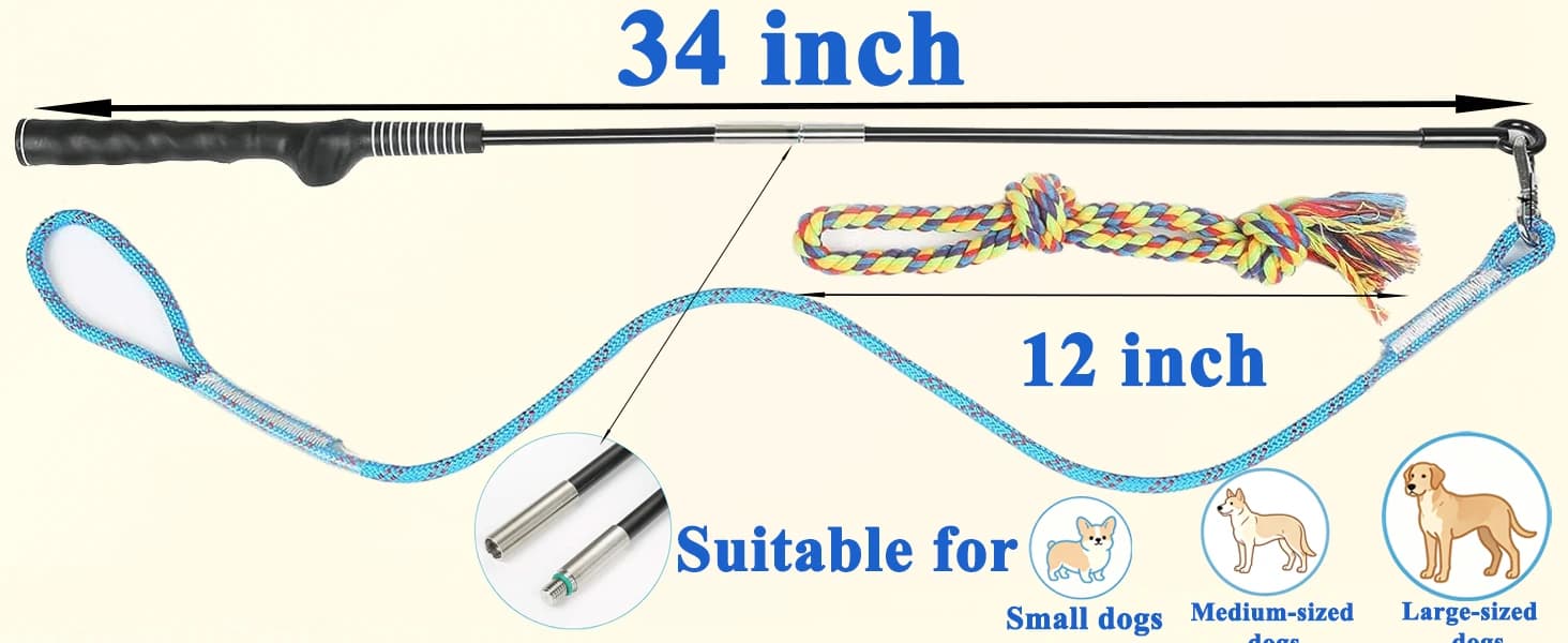 Flirt Pole for Dogs — Interactive Pole for Small — product details