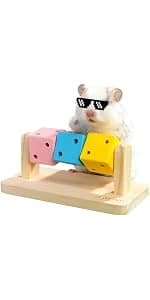 Hamster Peep Tunnel — 2-Chamber Wooden Hamster Hideout — product details