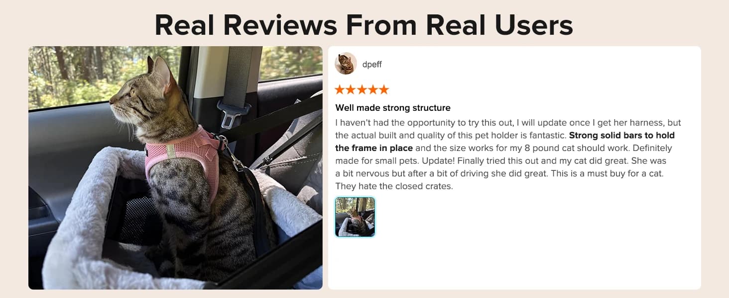 Deluxe Dog Booster Seat with Sturdy Metal Frame and Safety Leash for Small Pets up to 20 lbs - Portable Puppy β product details