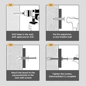 Cat Wall Shelves — 6 Pcs Luxury Wall-Mounted Cat Climber Set — Installation Instructions