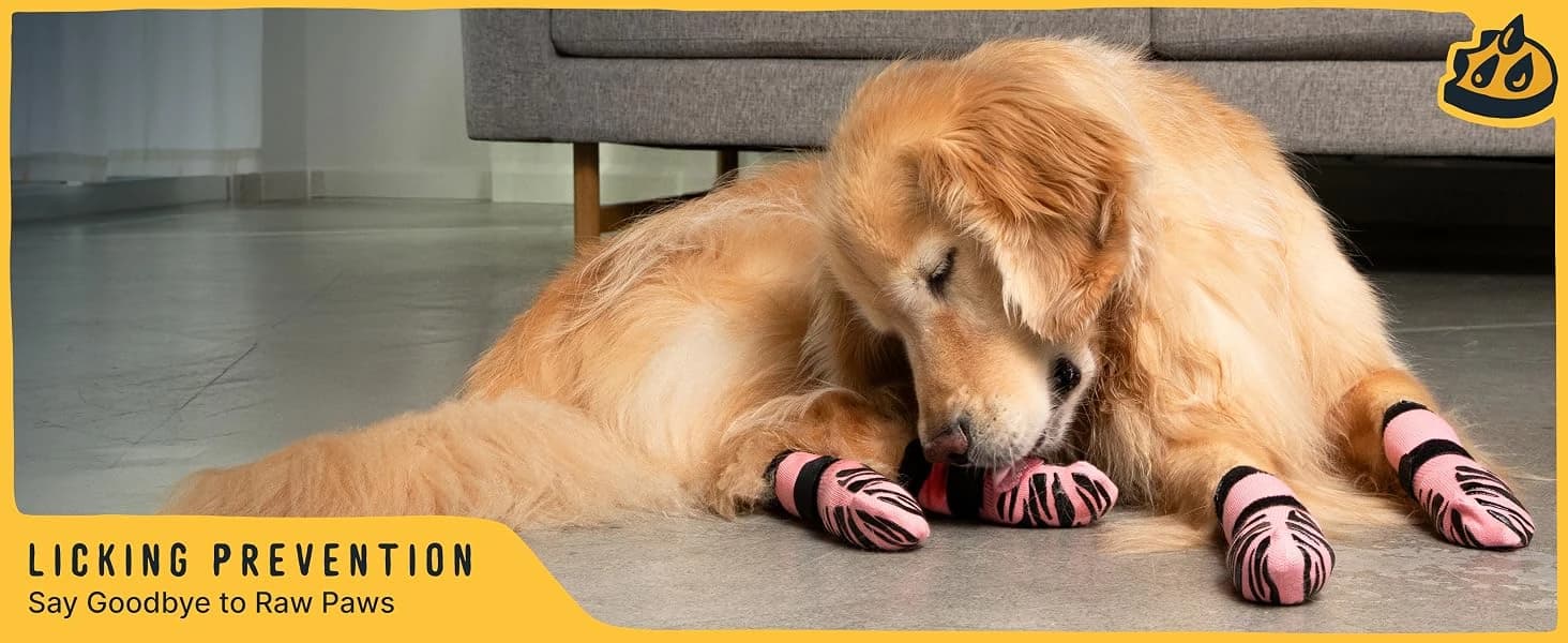TigerToes Premium Non-Slip Dog Socks for Hardwood Floors - Extra-Thick Grip that Works Even When Twisted — product details