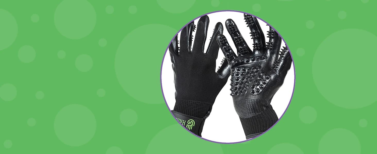 Flexible Rubber-Nodule Pet Grooming Gloves — collection imagery