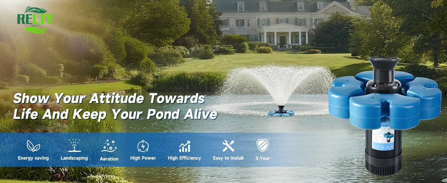 Pond Fountain Aerator — 1HP 110V 15000 GPH Fountain Pump — product details