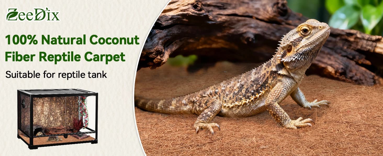 10 Pcs Reptile Carpet 12x12 Inch Coconut Fiber Mat for Tank Bedding โ product details