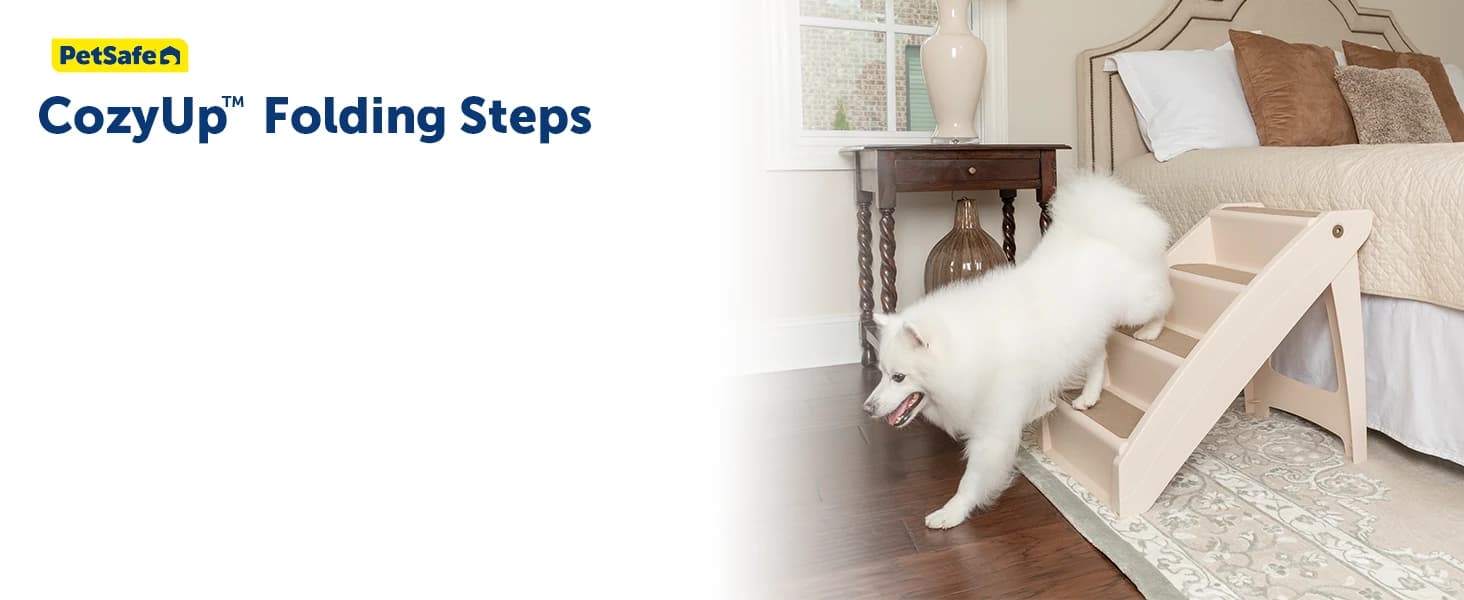 CozyUp Bed Ramp - Supports Pets Back and Joints - High Traction Carpet Surface - Furniture-Grade Wood - Cherry — product details
