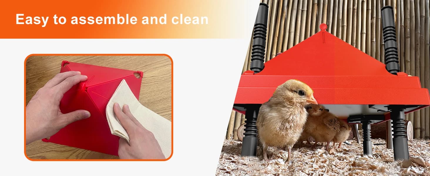 Chick Brooder Heater with Anti-Roost Cone and Constant Temp Red 12" x 12" — collection imagery