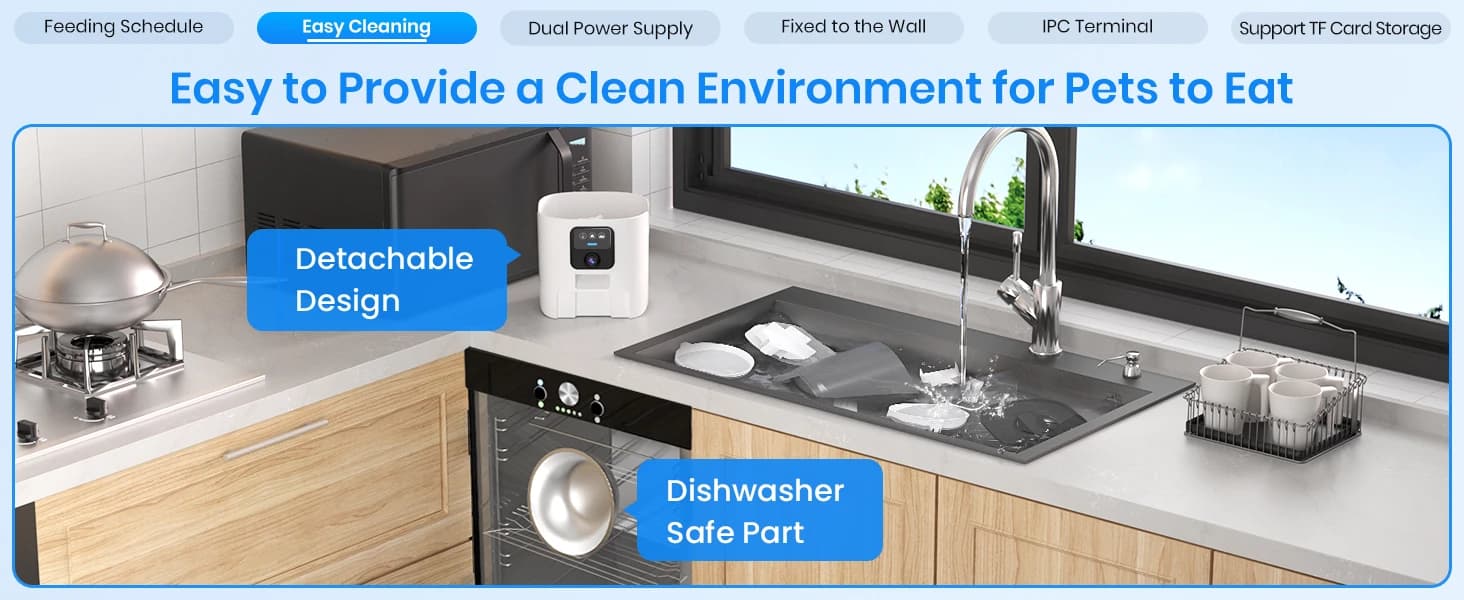 Automatic Cat Feeder with 2K Camera: 5G WiFi Automatic Dog Feeder with Night Vision — product details