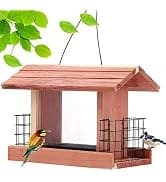 Squirrel-Proof Cedar Hopper Bird Feeder — collection imagery