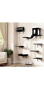 Cat Wall Shelves — 6 Pcs Luxury Wall-Mounted Cat Climber Set — product details