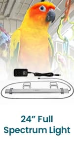 HappyBird Lighting Bird Cage Light with Chew Guard - Full Spectrum LED Pet Light - Simulates Natural — product details