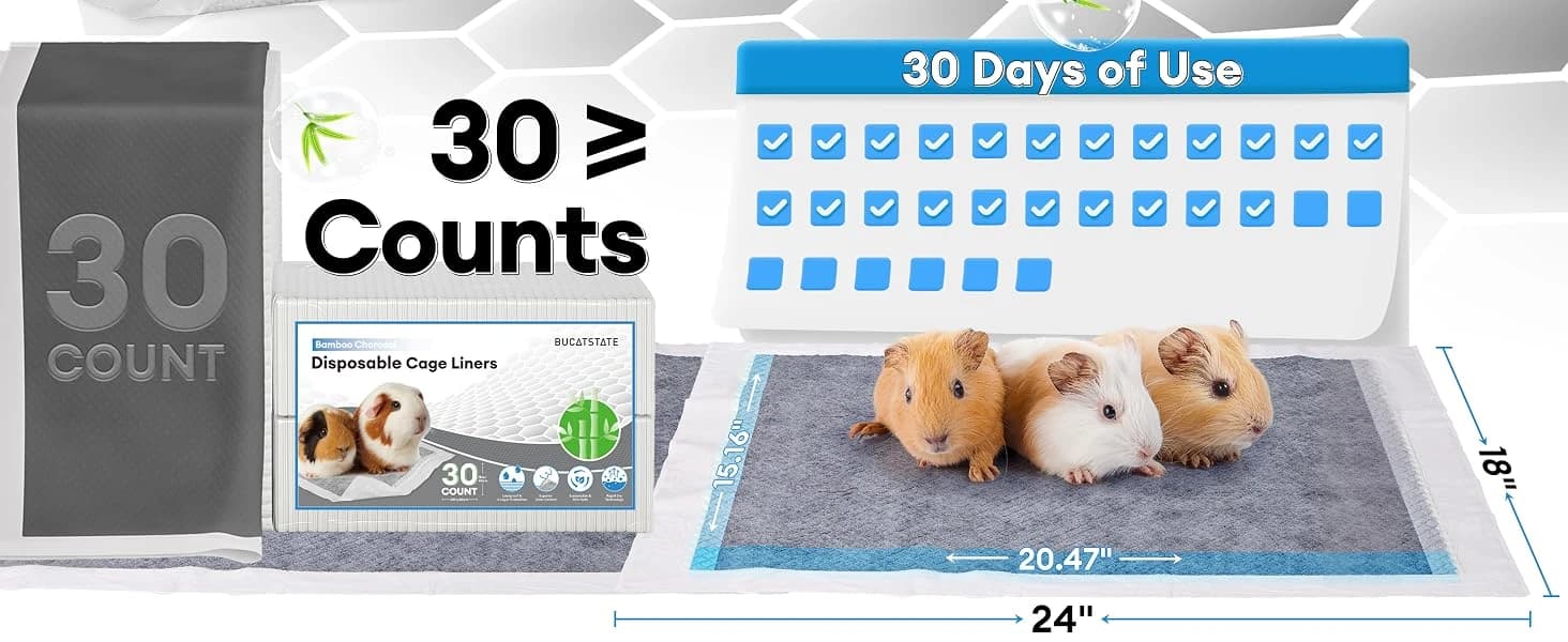50 Count Disposable Guinea Pig Cage Liners โ product details