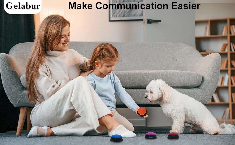 Set of 4 Dog Buttons for Communication — product details