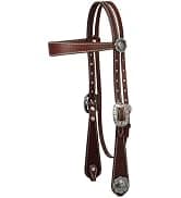 Leather Curb Strap — 5/8” Doubled and Stitched Flat Bridle Leather Strap — collection imagery