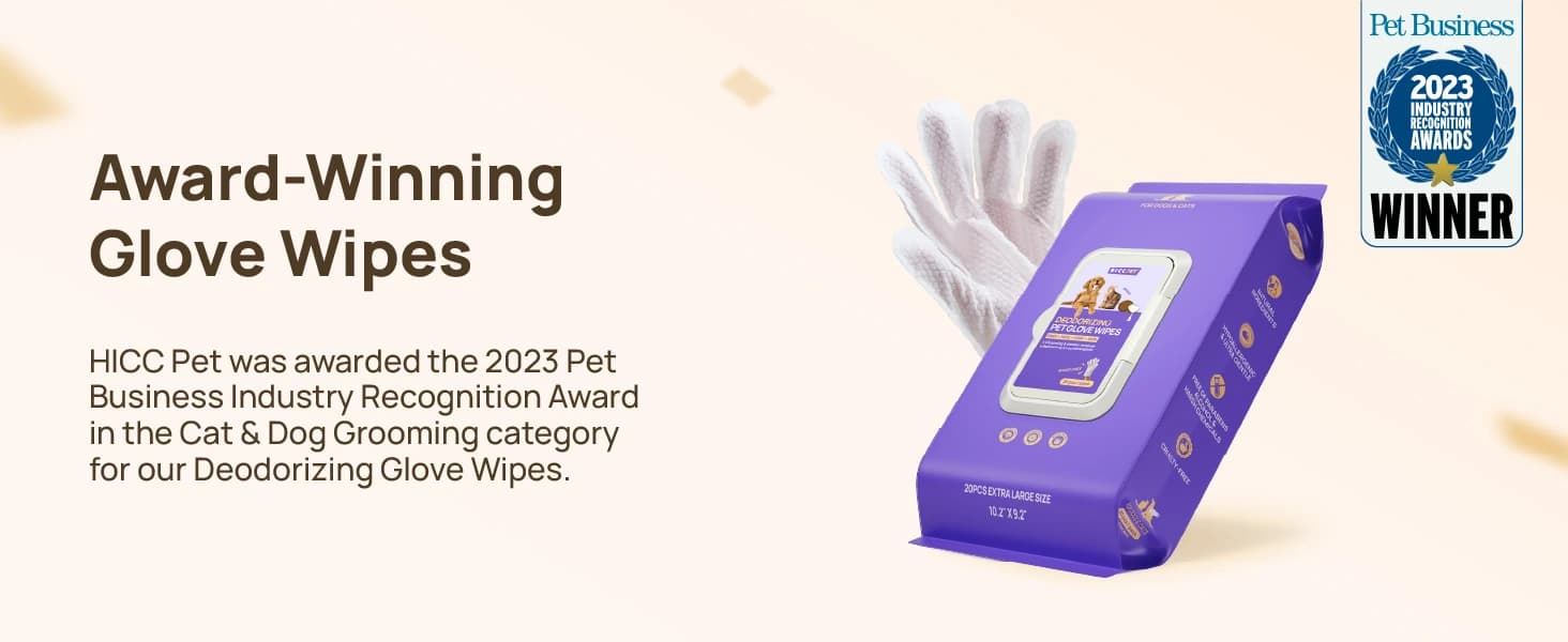 Dog Wipes for Dogs and Cats — Glove Design — product details