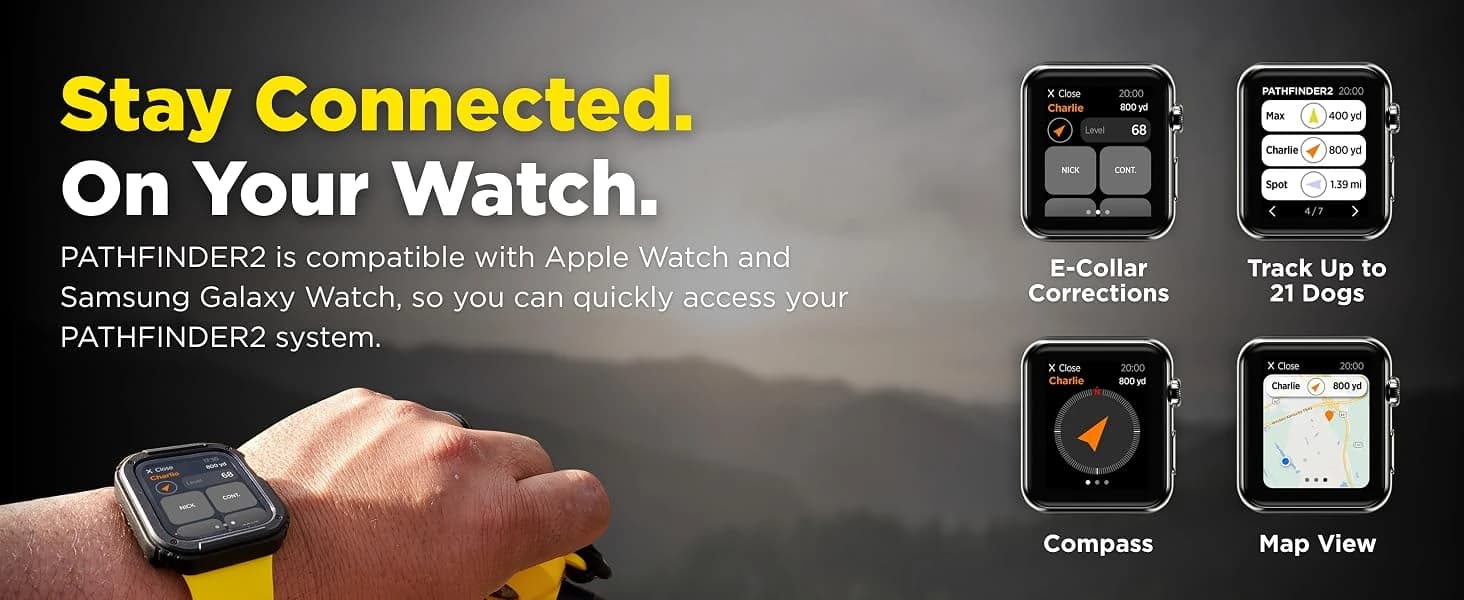 Pathfinder 2 GPS Dog Tracker e Collar 9 Mile Long Range LED Light No Monthly fees Free App Waterproof — collection imagery
