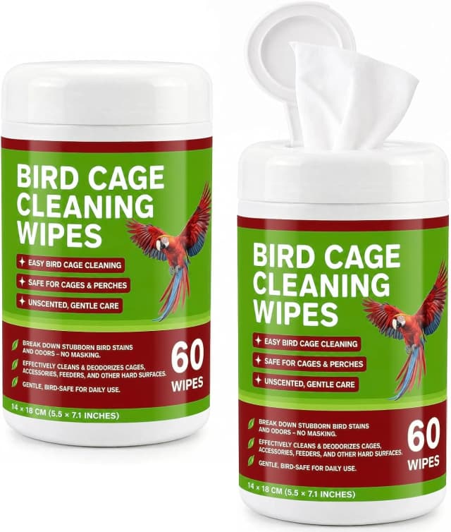 Bird Cage Cleaning Wipes — Unscented Wipes for Parrots and Pet Birds