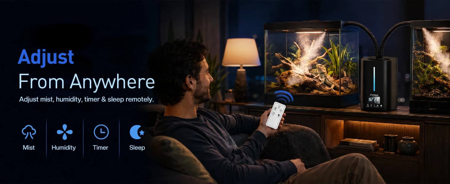 1.32 Gal / 5L Reptile Fogger Humidifier with Dual Hose — product details
