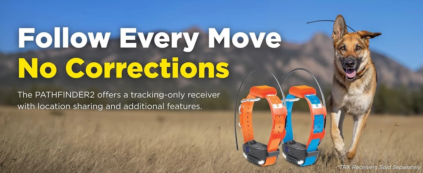 Pathfinder 2 GPS Dog Tracker e Collar 9 Mile Long Range LED Light No Monthly fees Free App Waterproof — collection imagery