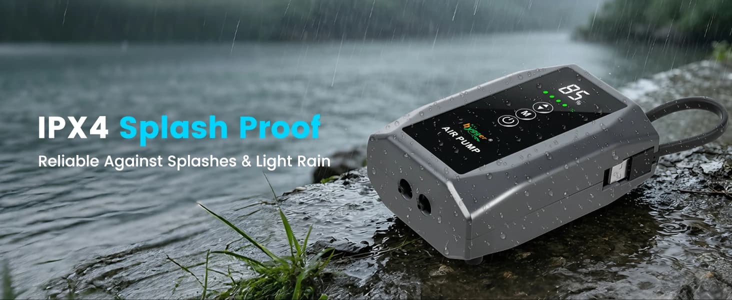 Battery Powered Aquarium Air Pump with Digital Display — collection imagery