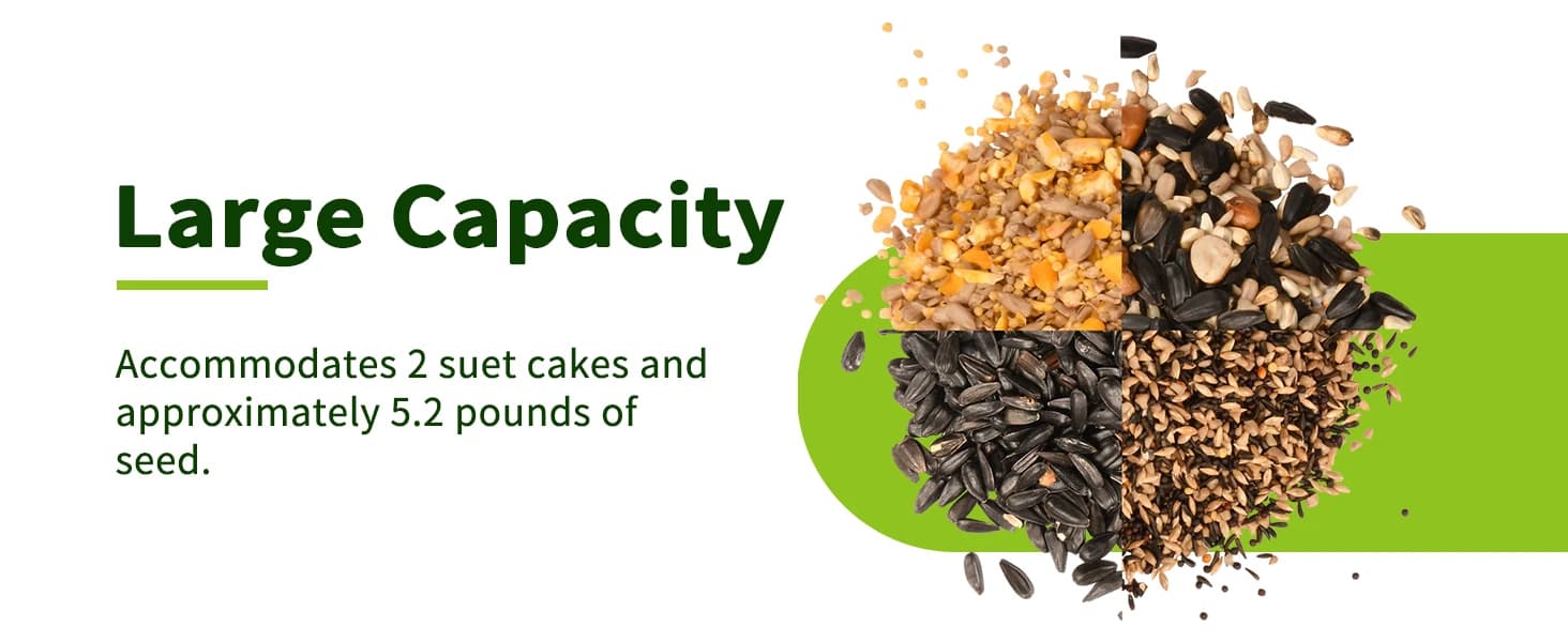 Squirrel-Proof Cedar Hopper Bird Feeder — product details
